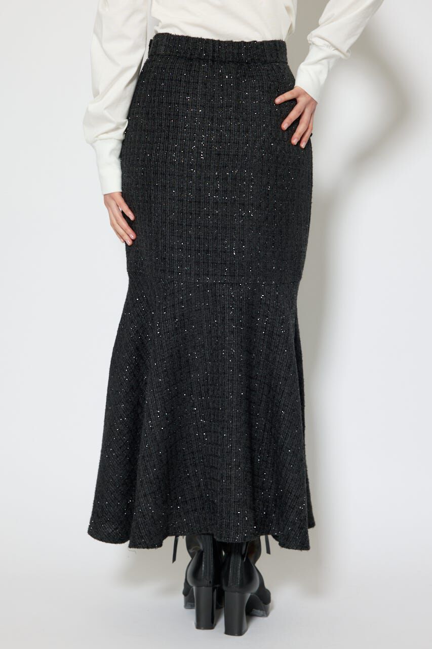 rienda「ラップスリットツイードマーメイドスカート」|スカート|