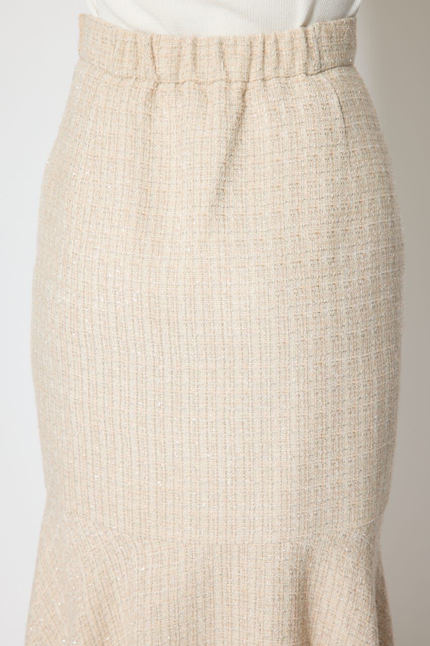 rienda「ラップスリットツイードマーメイドスカート」|スカート|