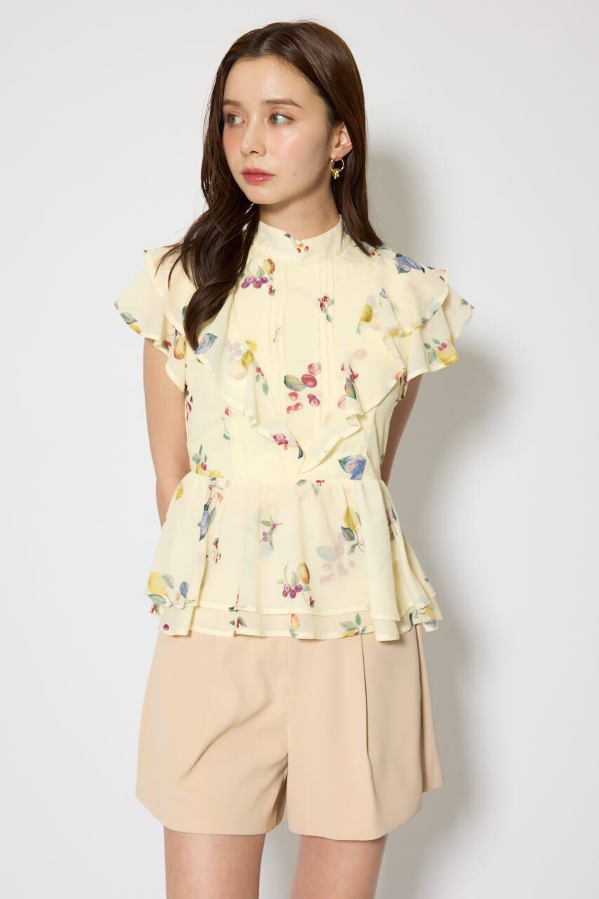 rienda「バックリボンフリルブラウス」|シャツ・ブラウス|