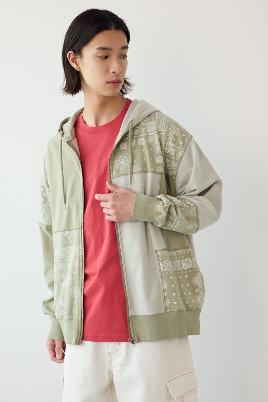 RODEO CROWNS「パッチワークZIPパーカー」|パーカー|L/KHA1