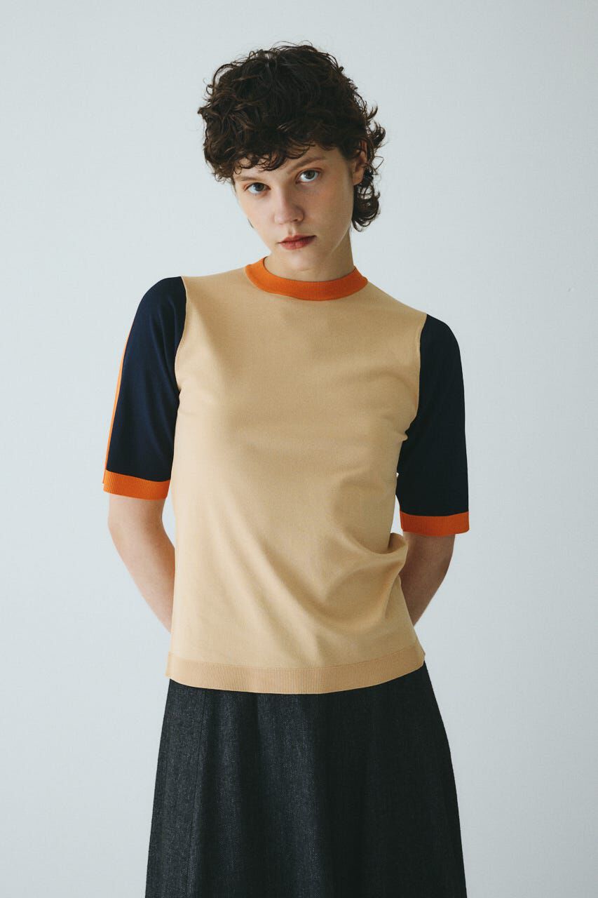 HeRIN.CYE「Color block knit tops」|ニット・セーター|柄BEG5