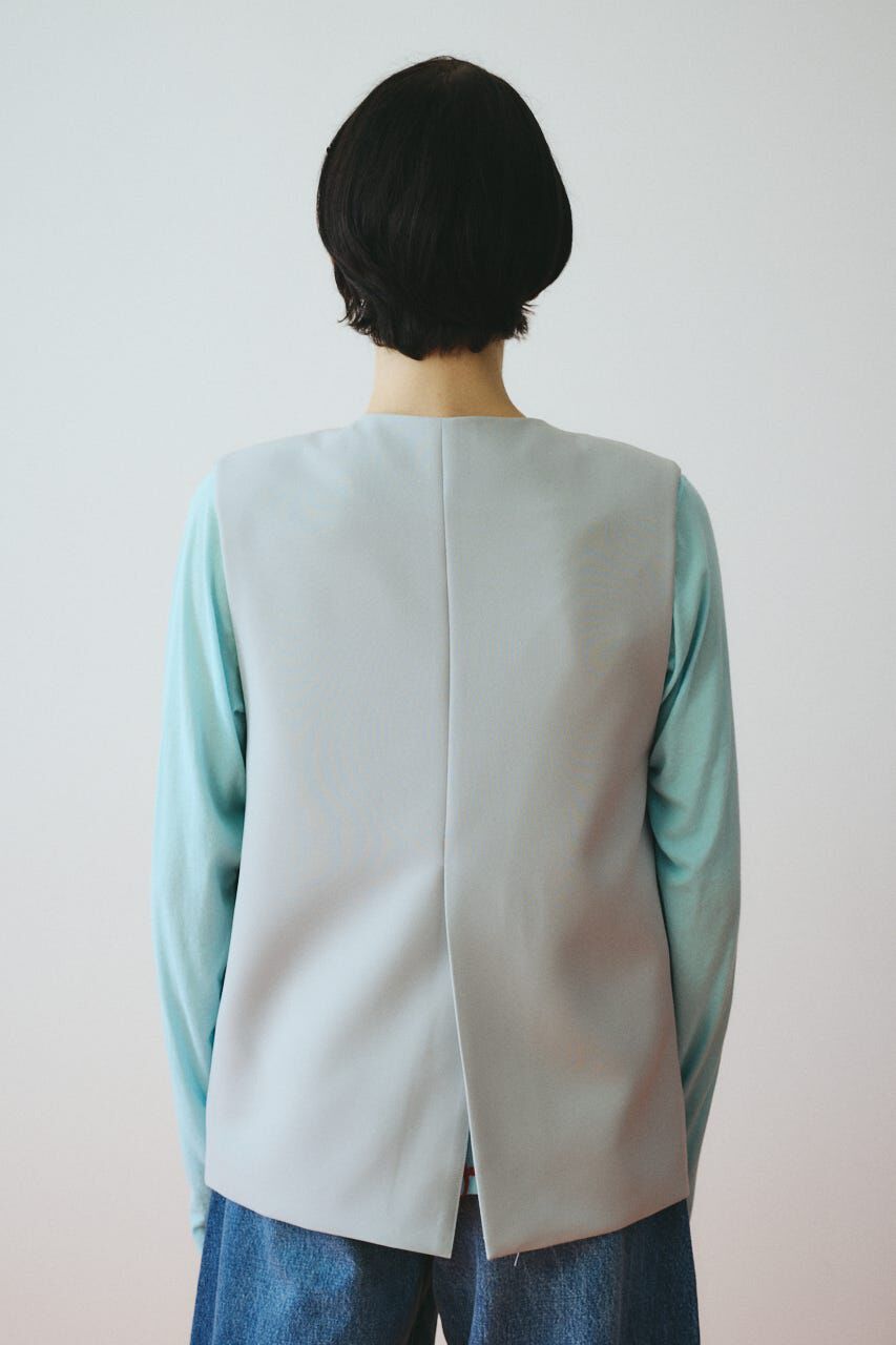 HeRIN.CYE「Wave neck vest」|ダウンベスト・ベスト|