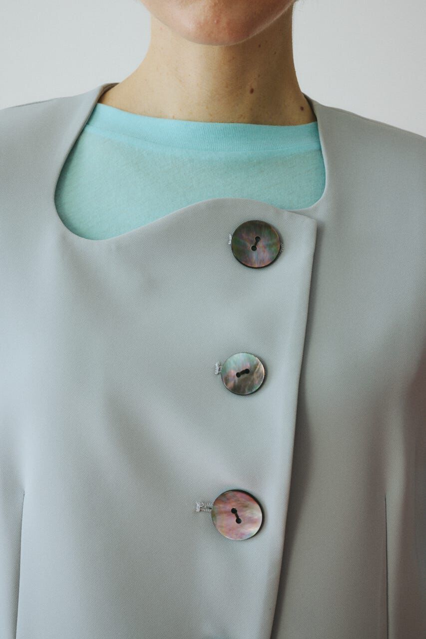 HeRIN.CYE「Wave neck vest」|ダウンベスト・ベスト|