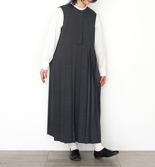 オローネ「プロムナードワンピース」|ワンピース|チャコールグレー