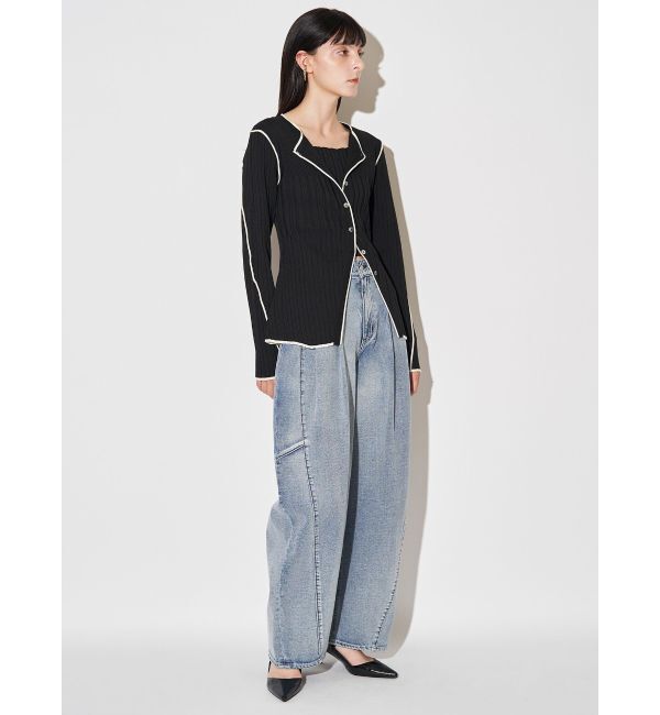 ELENDEEK「PANEL TUK DENIM WIDE PT」|デニム|