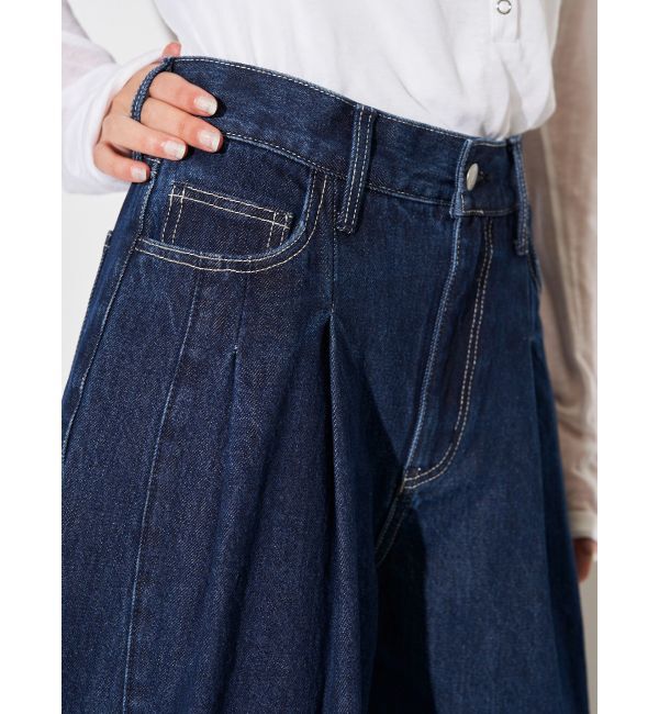 ELENDEEK「PANEL TUK DENIM WIDE PT」|デニム|