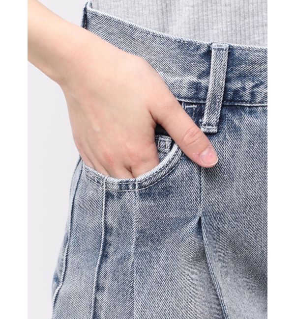 ELENDEEK「PANEL TUK DENIM WIDE PT」|デニム|