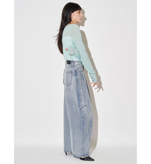 ELENDEEK「PANEL TUK DENIM WIDE PT」|デニム|