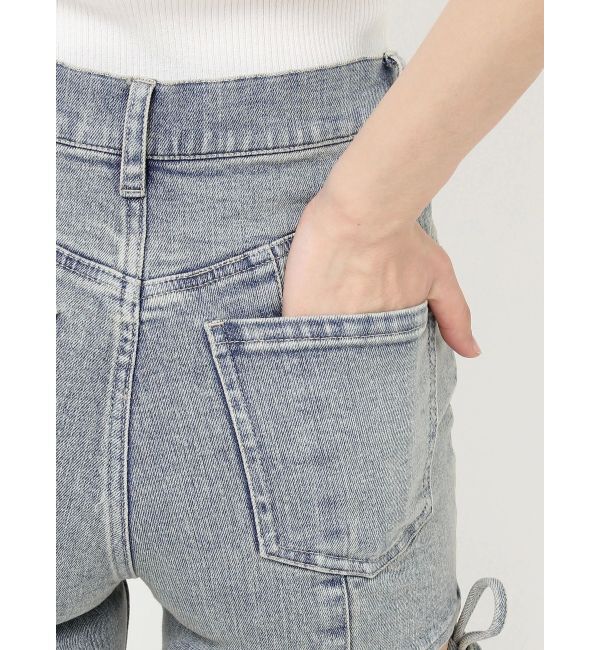 RESEXXY「カットアウトリボンデニムパンツ」|デニム|