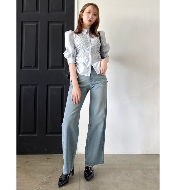 dazzlin「タックスリーブギャザーシャツ」|シャツ・ブラウス|