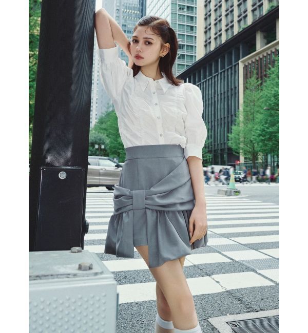 dazzlin「タックスリーブギャザーシャツ」|シャツ・ブラウス|