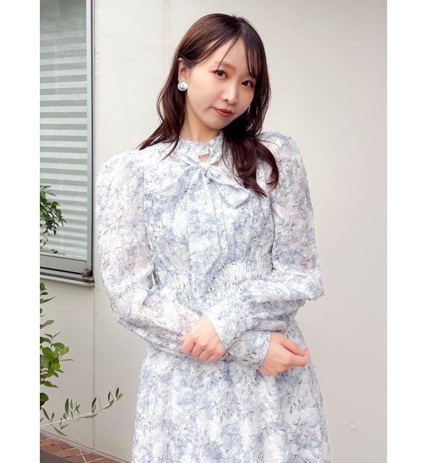 dazzlin「ヘアリーフラワーシフォンワンピース」|ワンピース|
