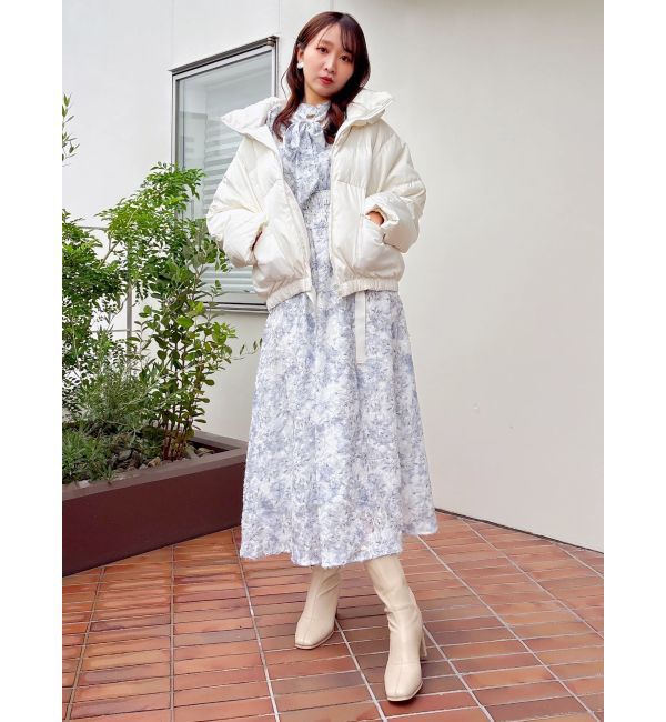 dazzlin「ヘアリーフラワーシフォンワンピース」|ワンピース|