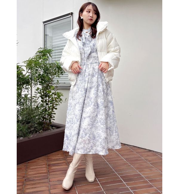 dazzlin「ヘアリーフラワーシフォンワンピース」|ワンピース|