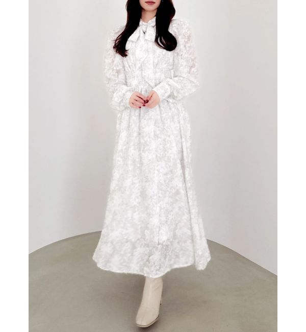 dazzlin「ヘアリーフラワーシフォンワンピース」|ワンピース|