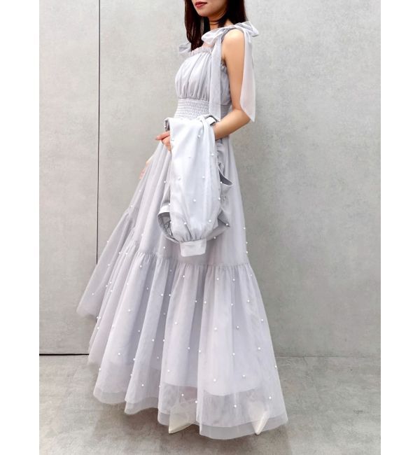 dazzlin「パールリボンチュールキャミワンピース」|ワンピース|