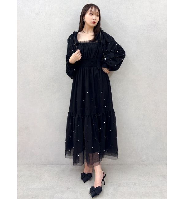 dazzlin「パールリボンチュールキャミワンピース」|ワンピース|