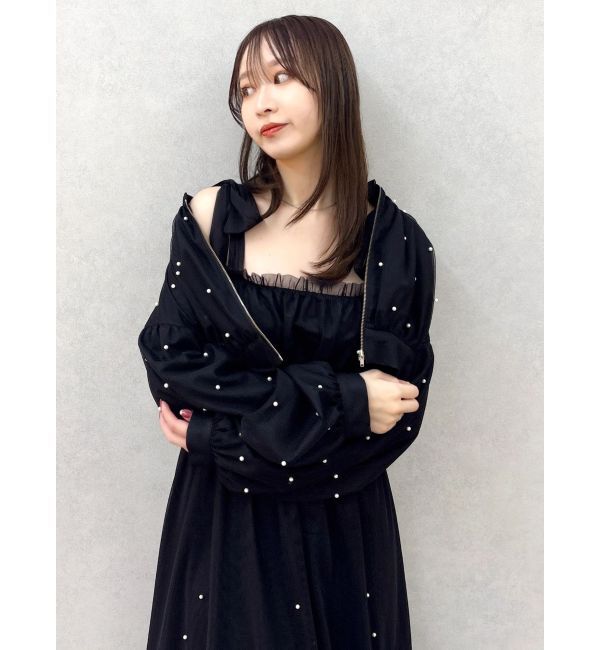 dazzlin「パールリボンチュールキャミワンピース」|ワンピース|