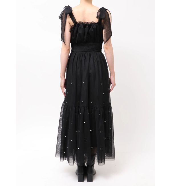 dazzlin「パールリボンチュールキャミワンピース」|ワンピース|