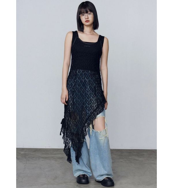 EMODA「ランダムヘムレースキャミワンピース」|ワンピース|