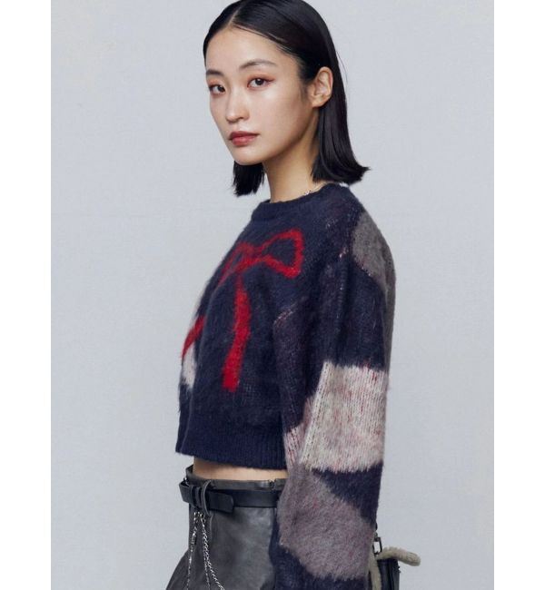 EMODA「ショートルーズジャガードニット」|ニット・セーター|