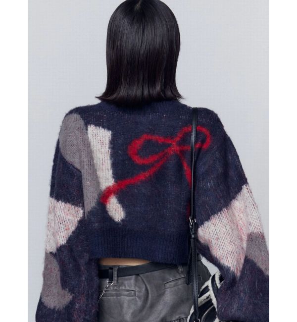 EMODA「ショートルーズジャガードニット」|ニット・セーター|