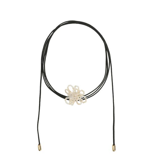Ungrid「ビーズフラワーモチーフチョーカー」|ネックレス|