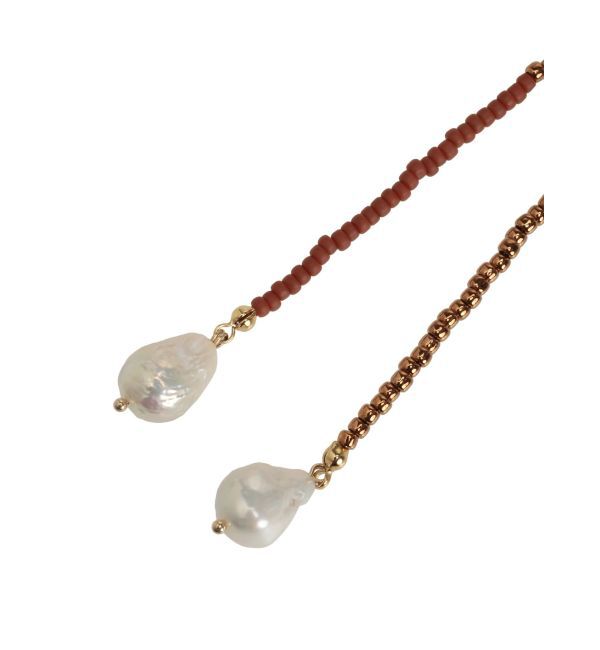 Ungrid「淡水パールビーズロングネックレス」|ネックレス|