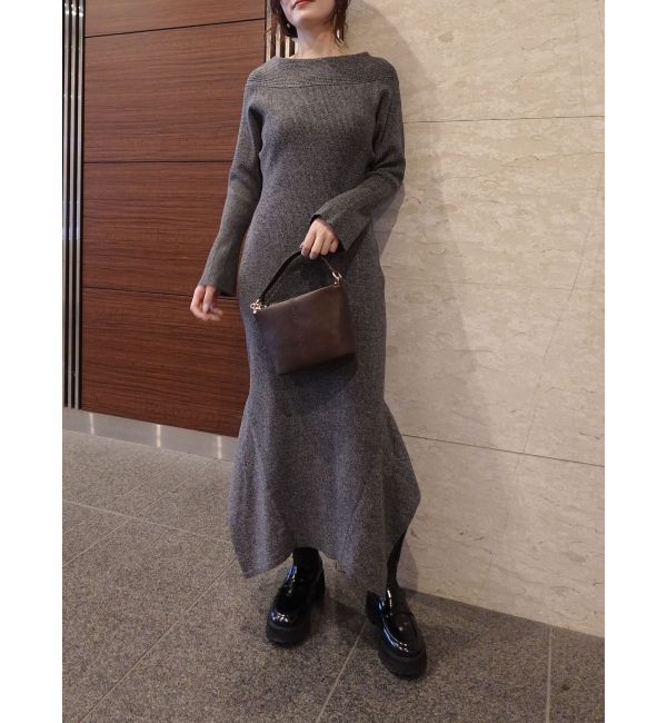 LAGUNAMOON「オフショルリブニットワンピース」|ワンピース|