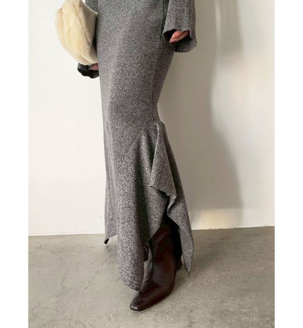 LAGUNAMOON「オフショルリブニットワンピース」|ワンピース|