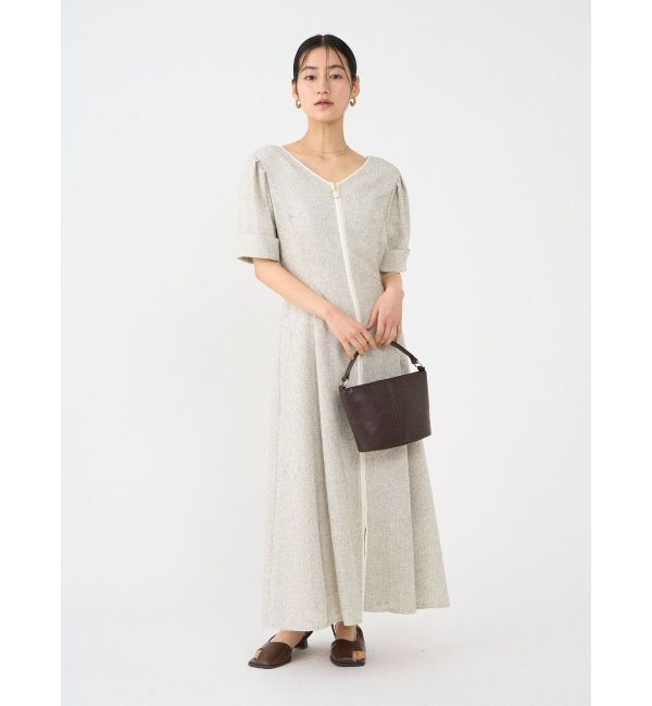 LAGUNAMOON「フロントジップVネックフレアワンピース」|ワンピース|