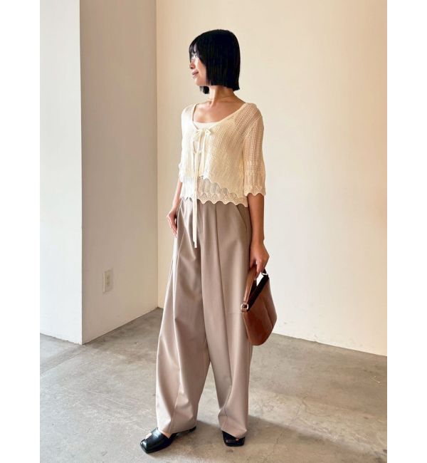 LAGUNAMOON「スカラップヘムレースニットアンサンブル」|ニット・セーター|