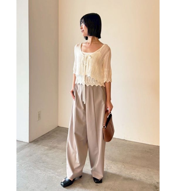 LAGUNAMOON「スカラップヘムレースニットアンサンブル」|ニット・セーター|