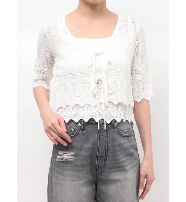LAGUNAMOON「スカラップヘムレースニットアンサンブル」|ニット・セーター|