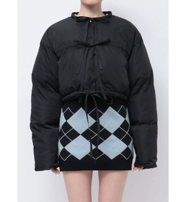 jouetie「フロントリボンショートパッファブルゾン」|ブルゾン・スタジャン|