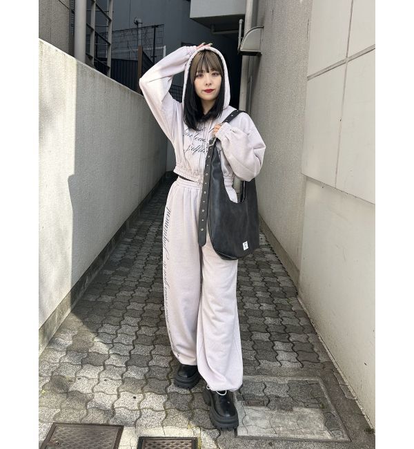 jouetie「【WEB限定】ラメクロップドZIPフーディー【セットアップ対応】」|パーカー|