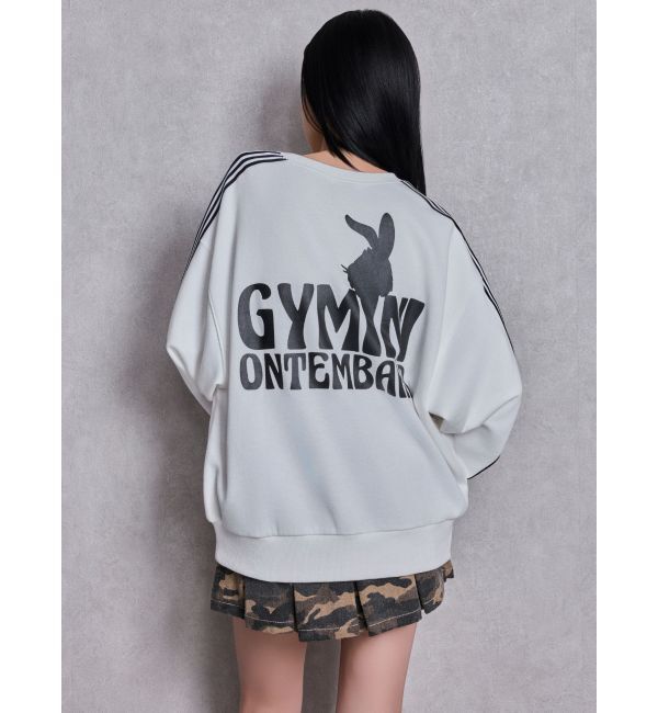 GYDA「GYMINI BUNNYラインスウェットトップス」|スウェット・ジャージ|