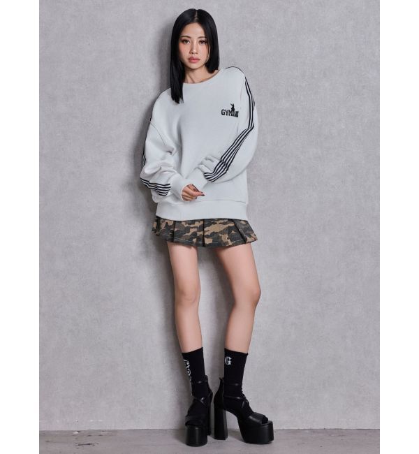 GYDA「GYMINI BUNNYラインスウェットトップス」|スウェット・ジャージ|