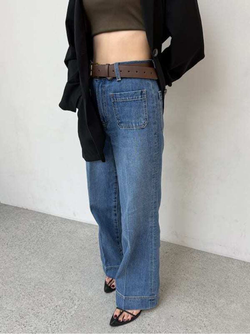 Mila Owen「パッチポケットデザインシガレットデニム」|デニム|