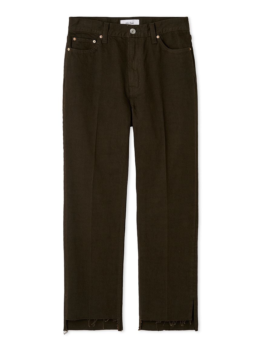 Mila Owen「裾段差テーパードデニムパンツ」|デニム|