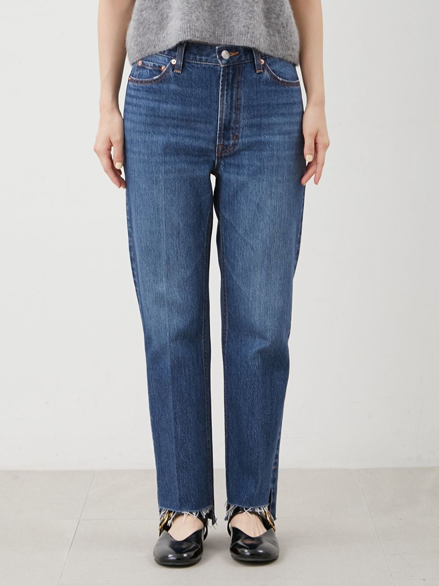 Mila Owen「裾段差テーパードデニムパンツ」|デニム|BLU