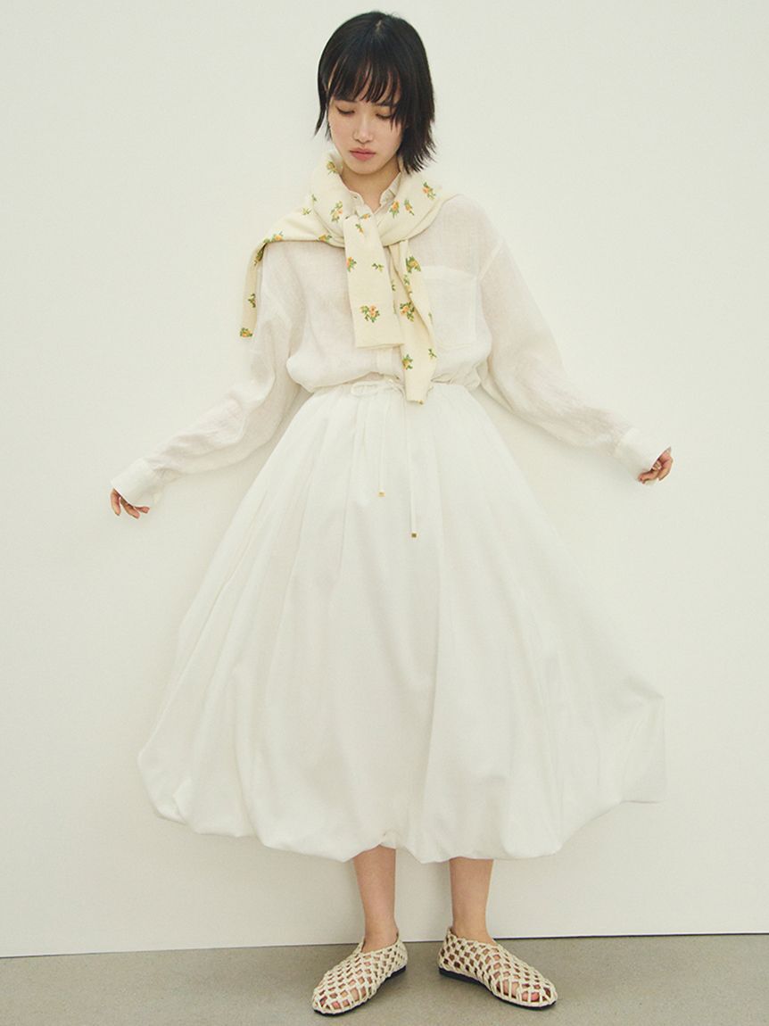 Mila Owen「バルーンシャツワンピース」|ワンピース|WHT