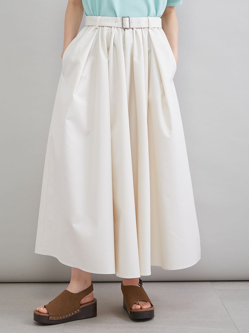 Mila Owen「ウエストゴムタックフレアスカート」|スカート|IVR