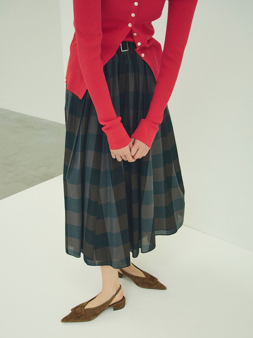 Mila Owen「ウエストゴムタックフレアスカート」|スカート|