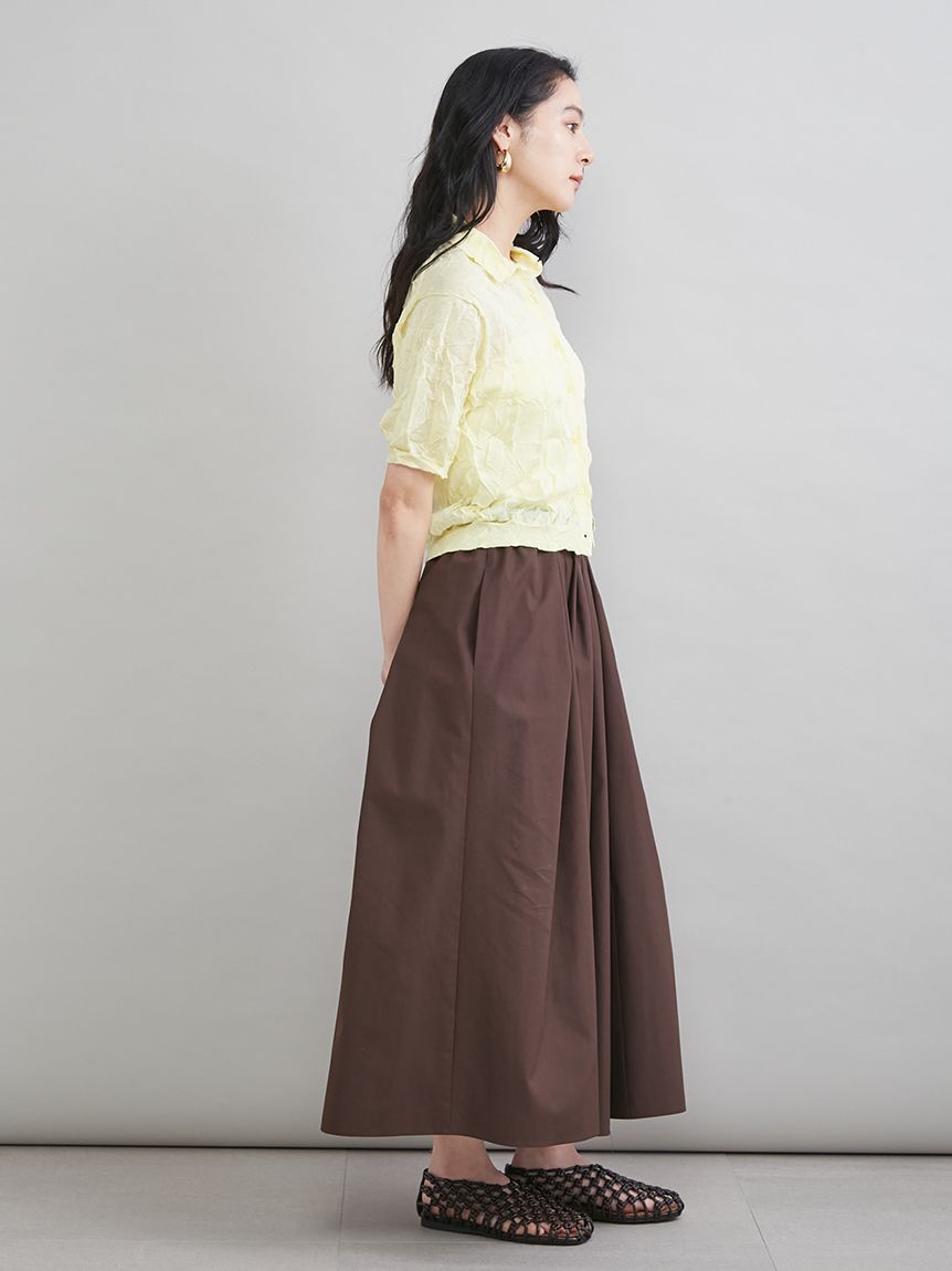 Mila Owen「ウエストゴムタックフレアスカート」|スカート|