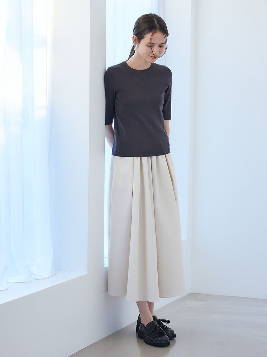 Mila Owen「ウエストゴムタックフレアスカート」|スカート|