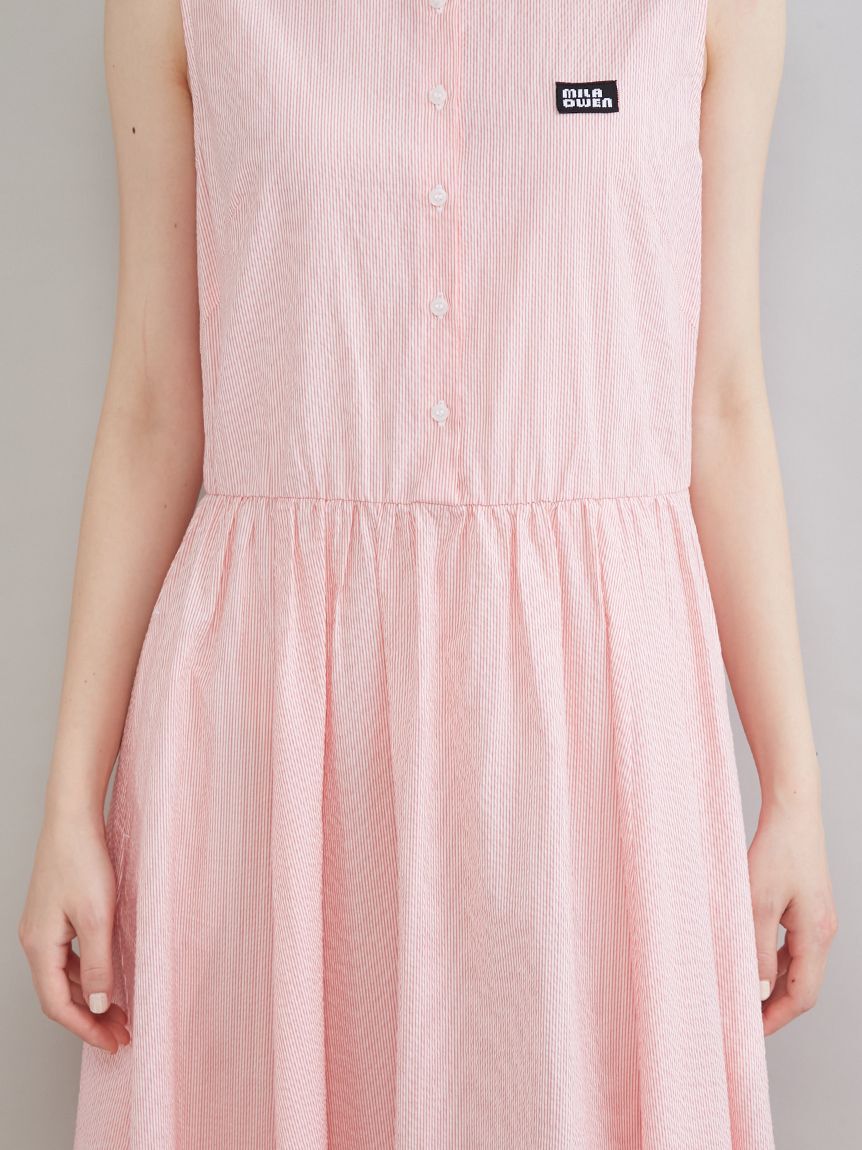 Mila Owen「スリーブレスマキシ丈シャツワンピース」|ワンピース|