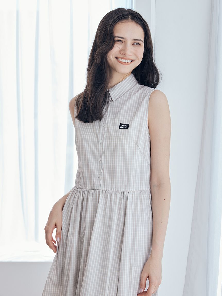 Mila Owen「スリーブレスマキシ丈シャツワンピース」|ワンピース|