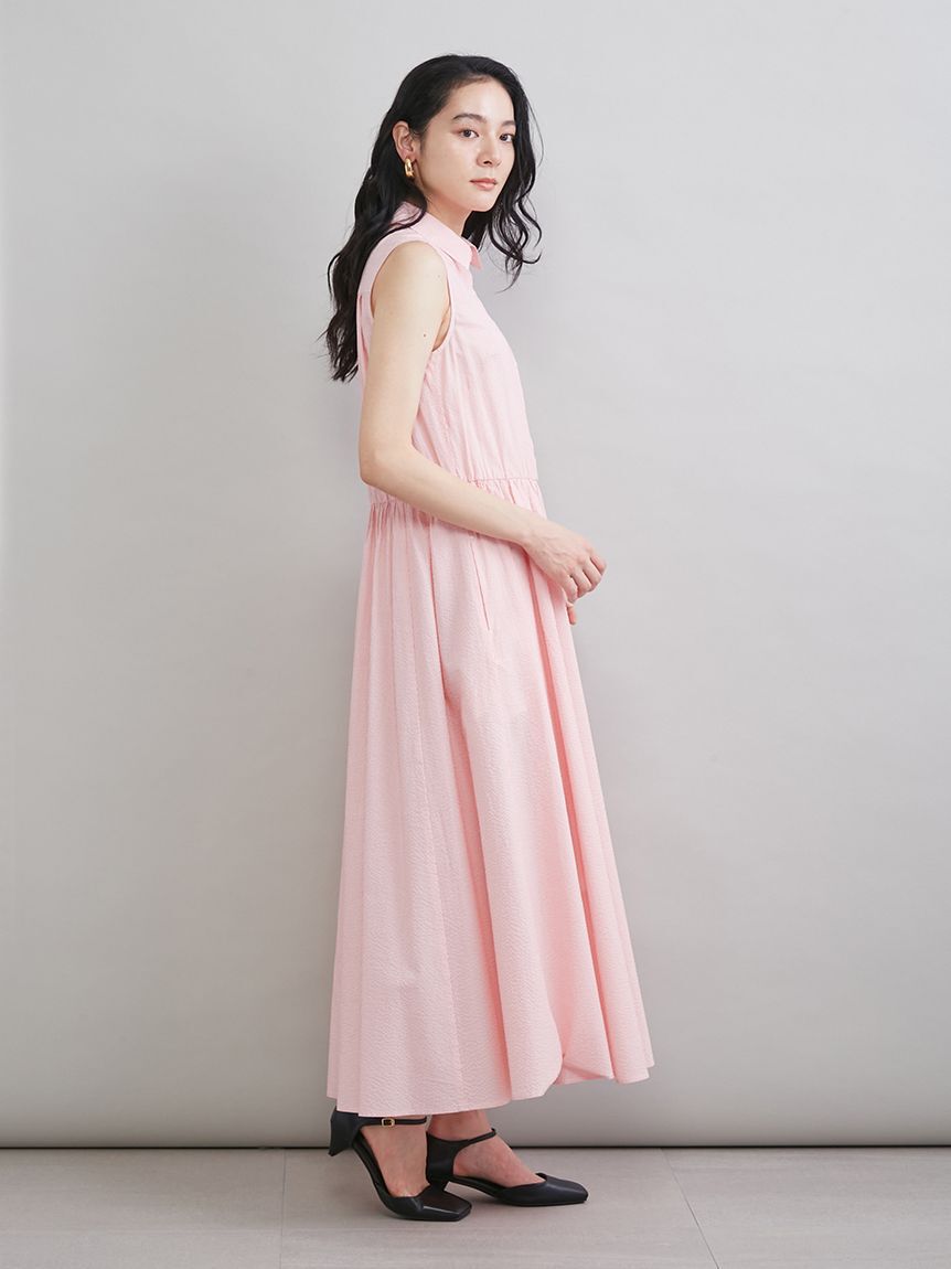 Mila Owen「スリーブレスマキシ丈シャツワンピース」|ワンピース|