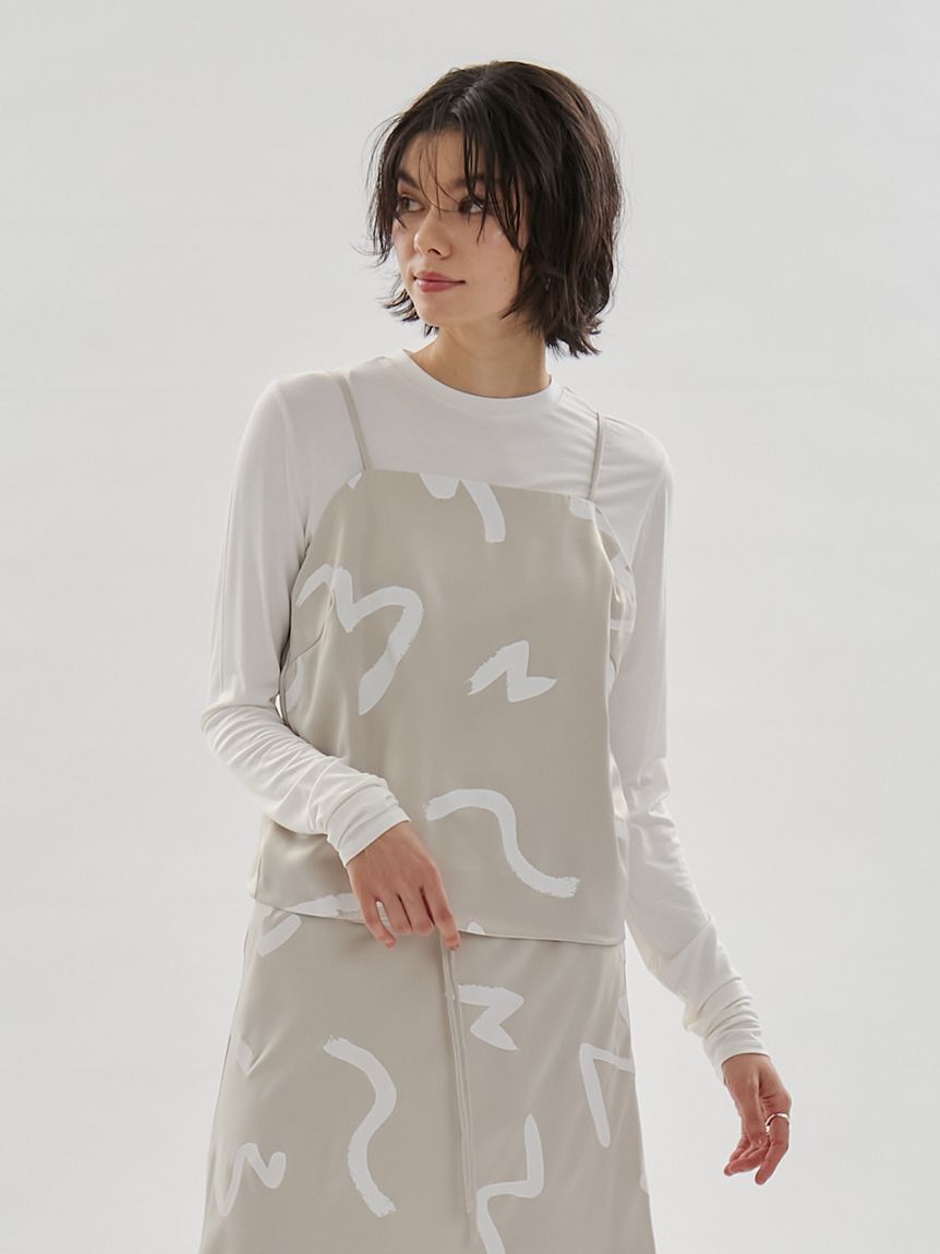 emmi atelier「サテンドロストキャミソール【セットアップ対応】」|キャミソール|BEG